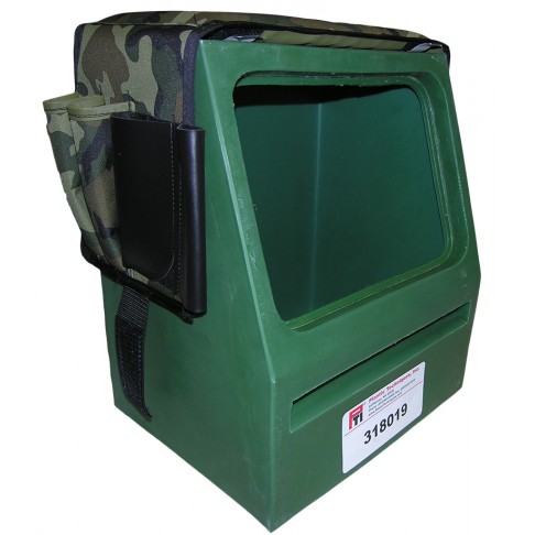 318019 Splicer Seat-Tool Box, 12 x 8.5" Tool Opening and Cushion, Camo Green